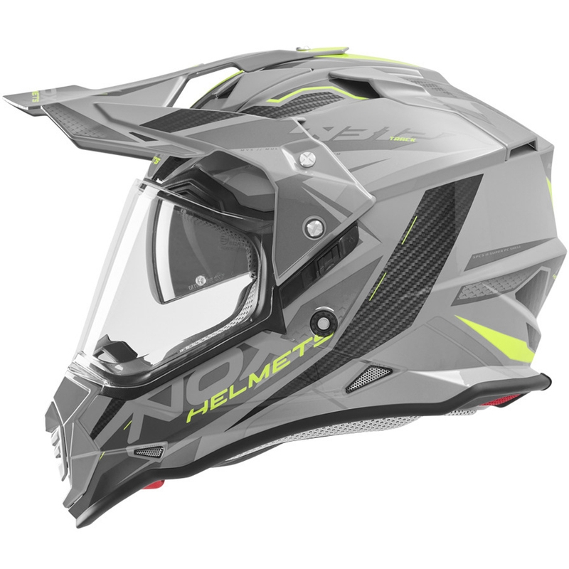 NOX N312 Track enduro motoros sisak matt szürke-fluo sárga