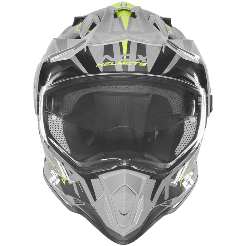 NOX N312 Track enduro motoros sisak matt szürke-fluo sárga