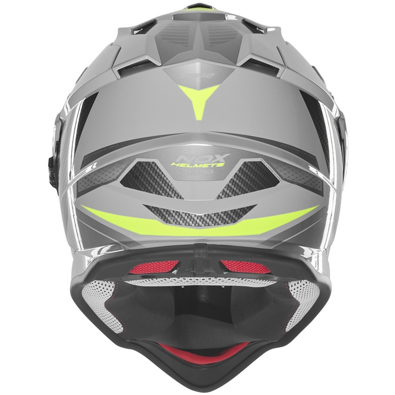 NOX N312 Track enduro motoros sisak matt szürke-fluo sárga