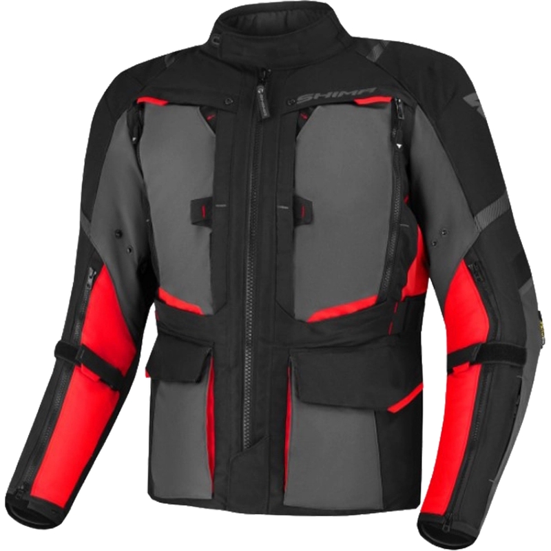 Shima Hero 2.0 motoros kabát fekete-szürke-piros