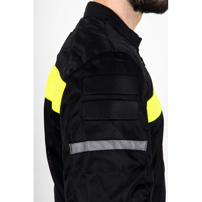 Ozone Dart motoros kabát fekete-fluo sárga - II. minőség