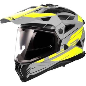 LS2 MX702 PIONEER II NAMIB enduro bukósisak szürke-fluo sárga