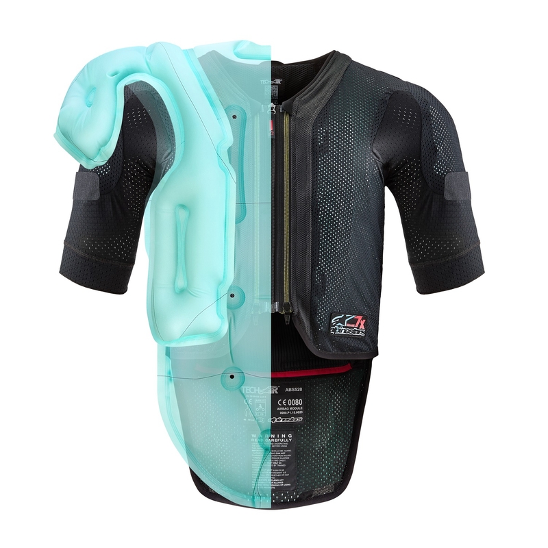 Alpinestars TECH-AIR®7X System légzsákmellény fekete-piros - II. minőség