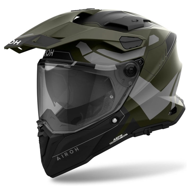 Airoh Commander 2 Reveal Enduro Sisak Matt Zöld