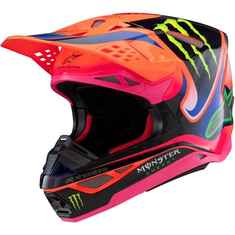 Alpinestars Supertech S-M10 HAIDEN DEEGAN edition motocross sisak fluo narancs-lila-rózsaszín-zöld