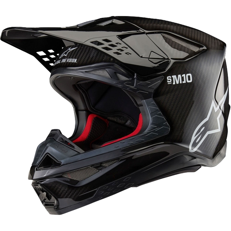 Alpinestars Supertech S-M10 Solid motokrossz bukósisak fényes carbon