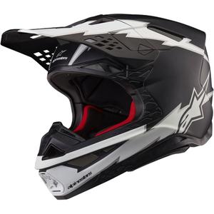 Alpinestars Supertech S-M10 Ampress motokrossz bukósisak matt fekete-fehér