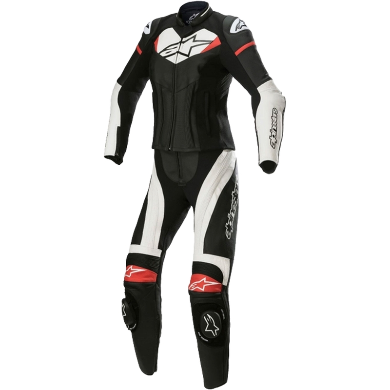 Alpinestars STELLA GP PLUS 2 női kétrészes motoros bőroverál fekete-fehér-piros