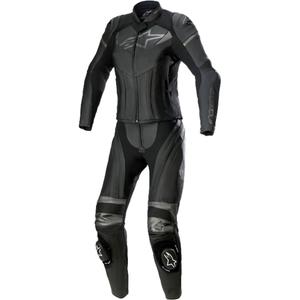 Alpinestars STELLA GP PLUS 2 női kétrészes motoros bőroverál fekete-szürke-metál