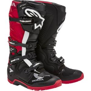 Alpinestars Tech 7 Enduro Drystar Honda motoros csizma fekete-piros
