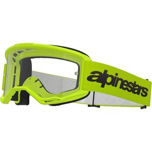 Alpinestars Vision 3 Wordmark motokrossz szemüveg fluo sárga, átlátszó plexivel