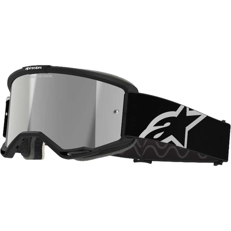 Alpinestars Vision 5 Corp motocross szemüveg fekete, tükörezüst plexivel