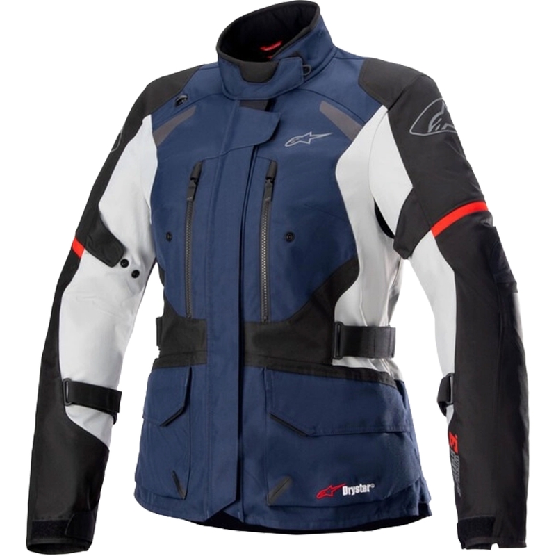 Alpinestars Stella Andes Drystar női motoros kabát sötétkék-fekete-világosszürke-piros