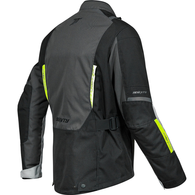 Seventy Degrees SD-JT85 Tonale női motoros kabát fekete-szürke-fluo sárga
