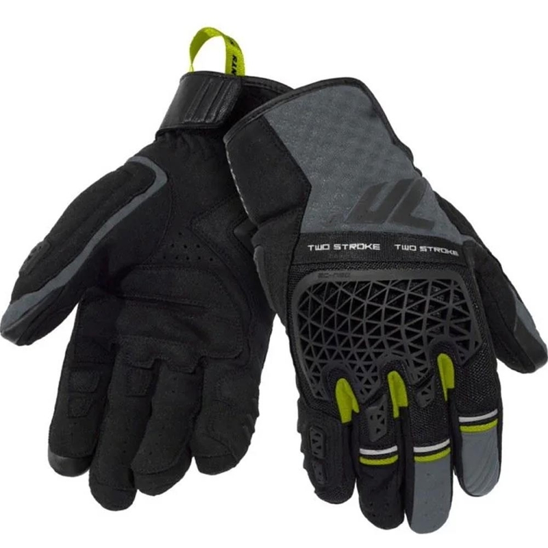 Seventy Degrees SD-N60 Two Stroke motoros kesztyű fekete-szürke-fluo sárga