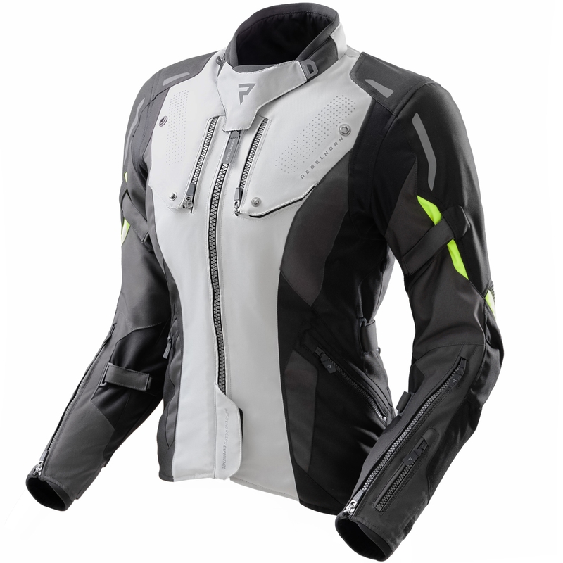 Rebelhorn Hiker IV motoros kabát 2 fekete-szürke-fluo sárga