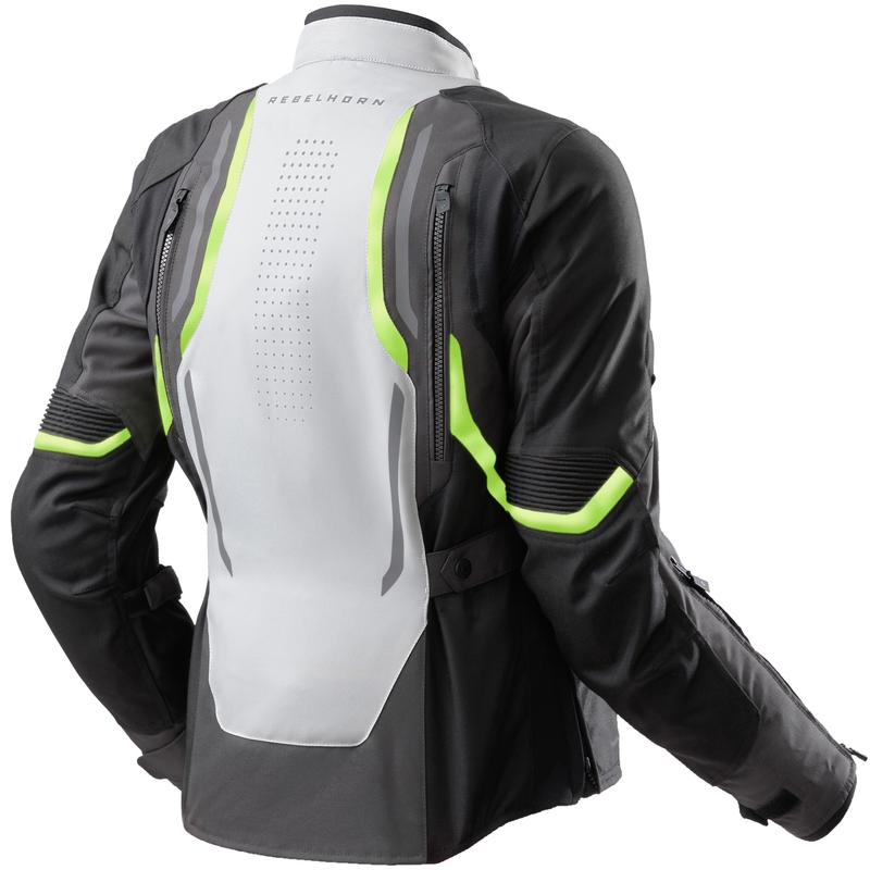 Rebelhorn Hiker IV motoros kabát 2 fekete-szürke-fluo sárga