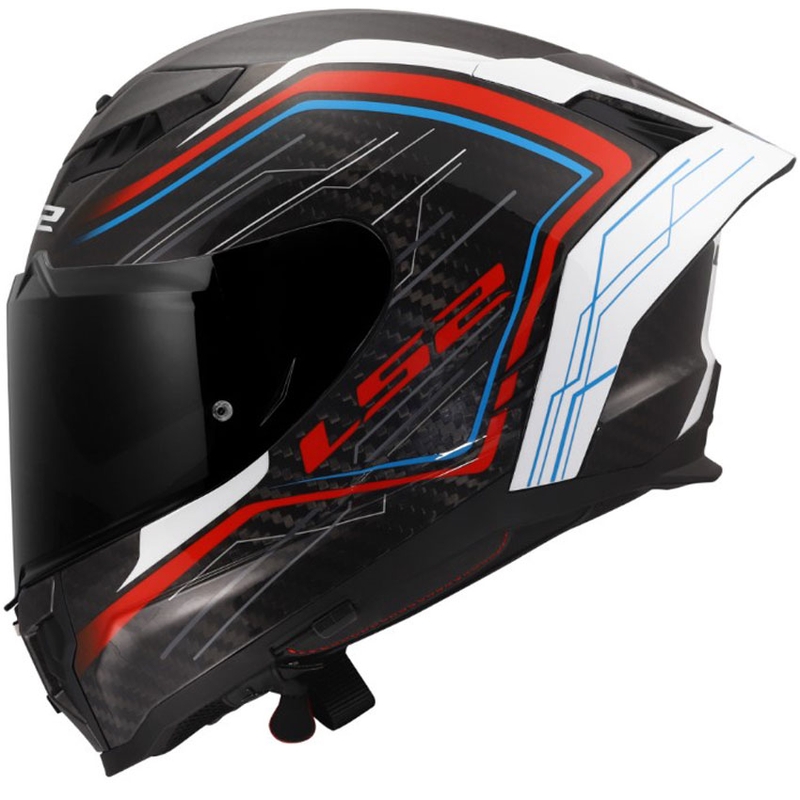 LS2 FF807 Dragon Subic zárt motoros bukósisak fényes fehér-kék-piros