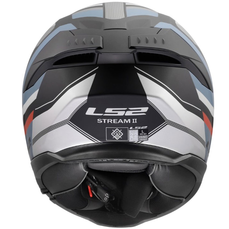 LS2 FF808 Stream II Vintage zárt motoros bukósisak matt fekete-petrol