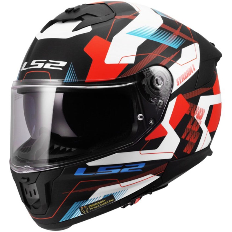 LS2 FF808 Stream II Mika zárt motoros bukósisak matt fehér-kék