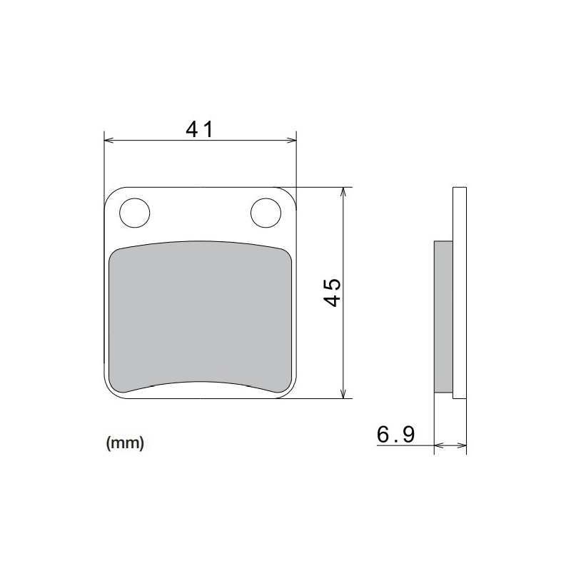NISSIN fékbetét félmetál keverék 41x45x6.9 mm 2 darab