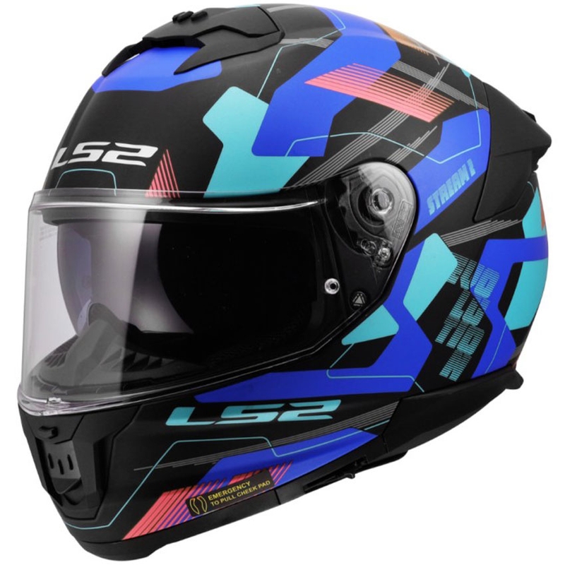 LS2 FF808 Stream II Mika zárt motoros bukósisak fekete-kék