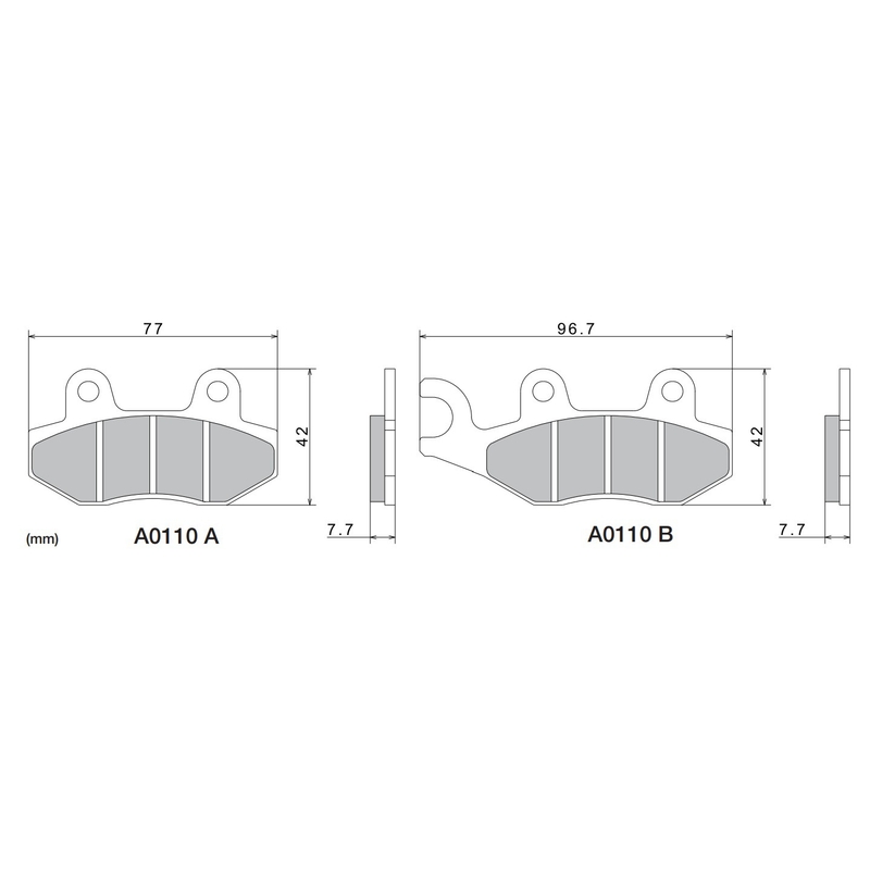 NISSIN fékbetét félmetál keverék  M501-374 2 darab