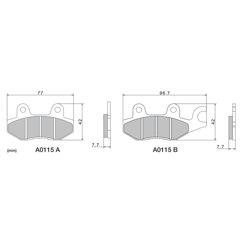 NISSIN fékbetét félmetál keverék M501-375 2 darab