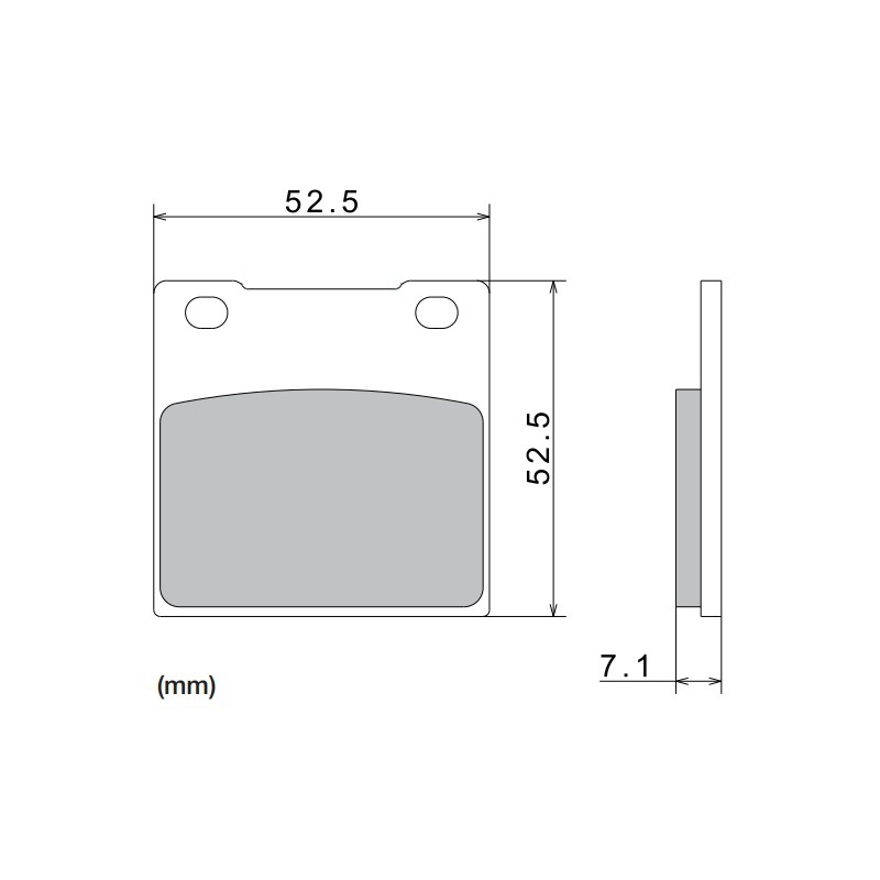 NISSIN fékbetét félmetál keverék 52.5x52.x7.1mm 2 darab