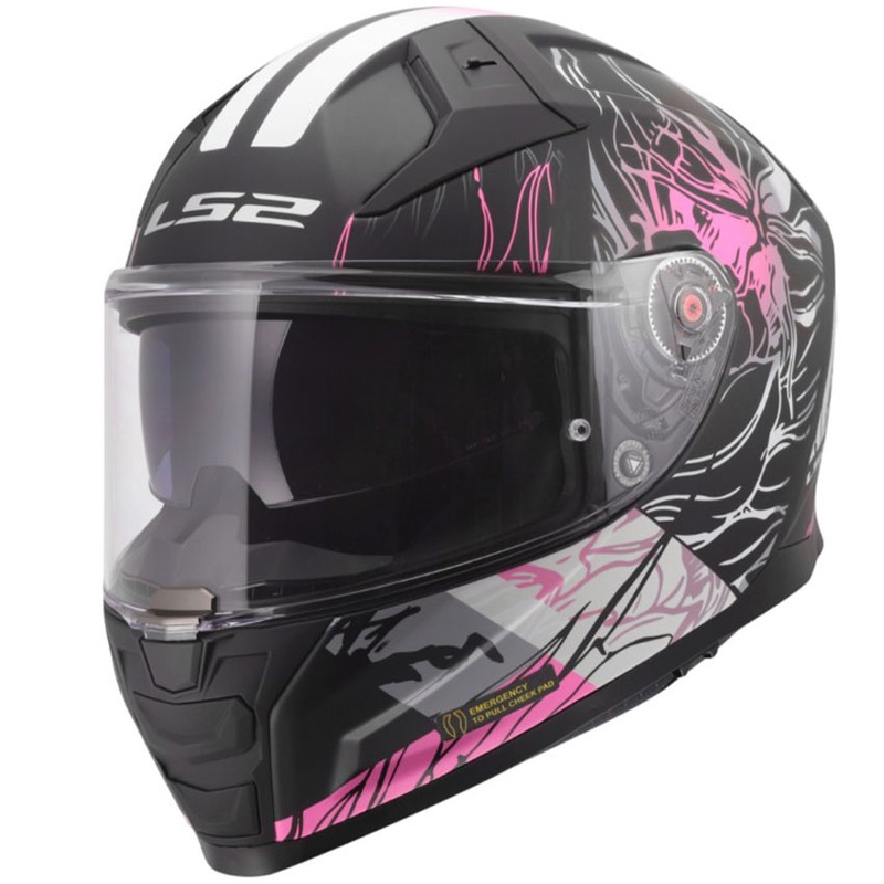 LS2 FF811 Vector II Darflo zárt motoros bukósisak matt fekete-rózsaszín