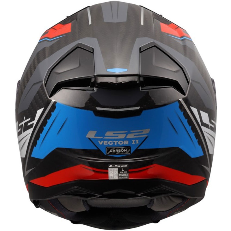 LS2 FF811 Vector II C Savage zárt motoros bukósisak fehér-kék-piros