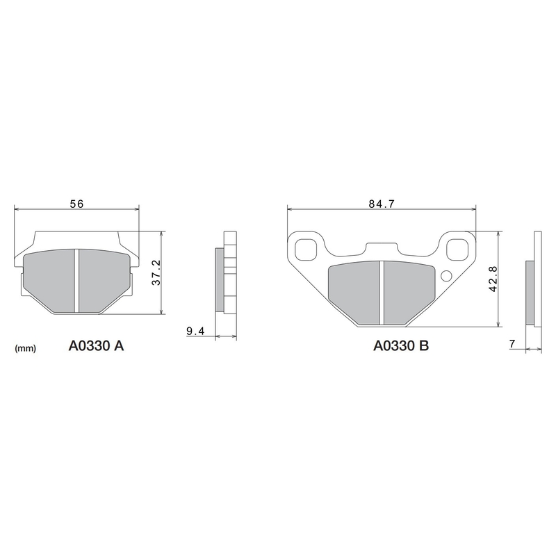 NISSIN fékbetét félmetál keverék M501-389 2 darab