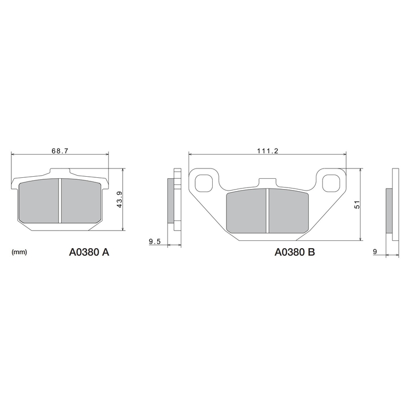 NISSIN fékbetét félmetál keverék M501-391 2 darab