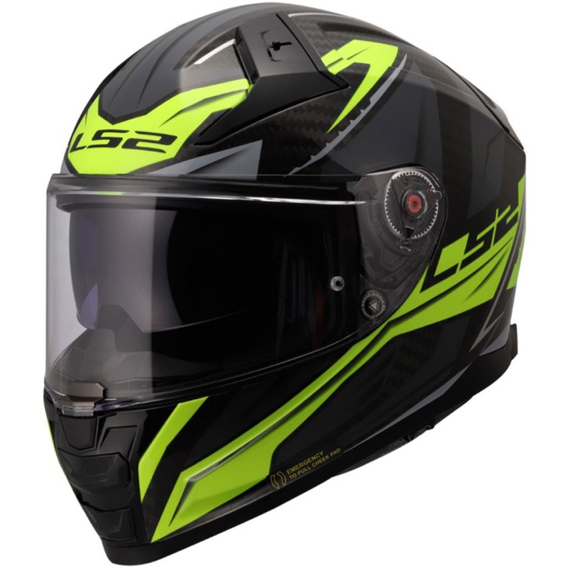 LS2 FF811 Vector II C Savage zárt motoros bukósisak fényes H-V sárga