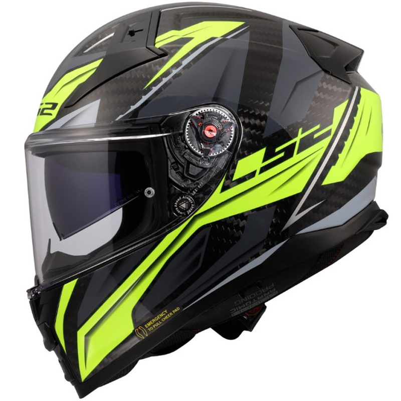 LS2 FF811 Vector II C Savage zárt motoros bukósisak fényes H-V sárga