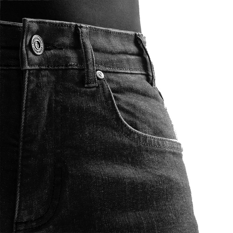 Rebelhorn Classic Monolayer hosszabbított motoros farmer koptatott fekete