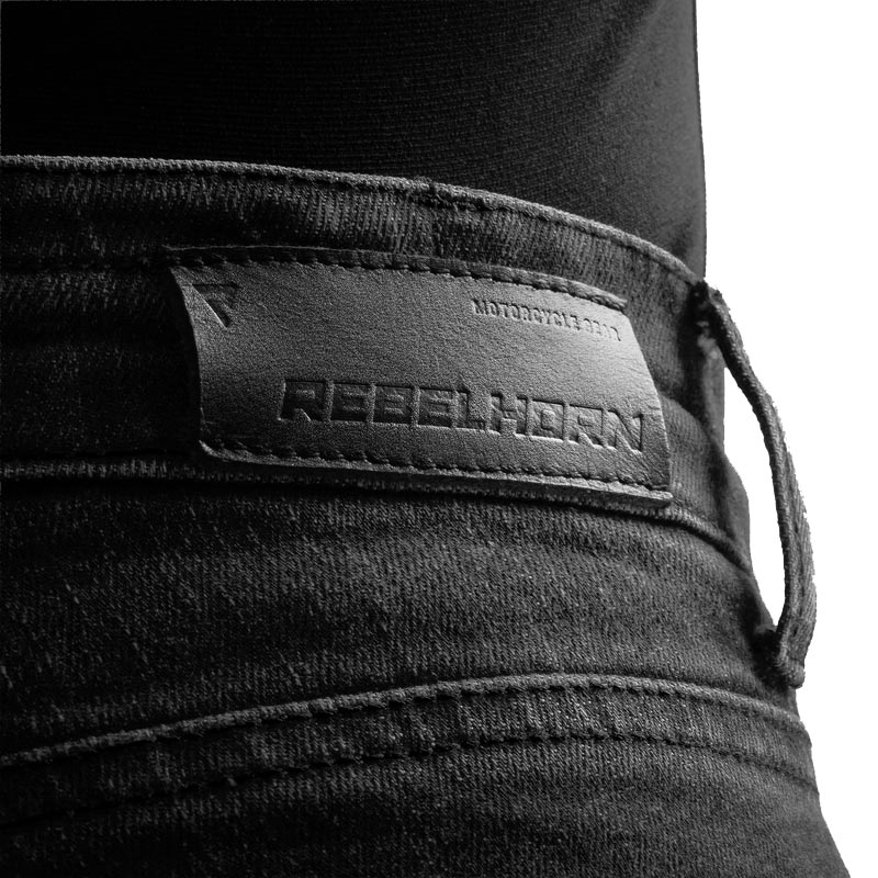 Rebelhorn Classic Monolayer hosszabbított motoros farmer koptatott fekete