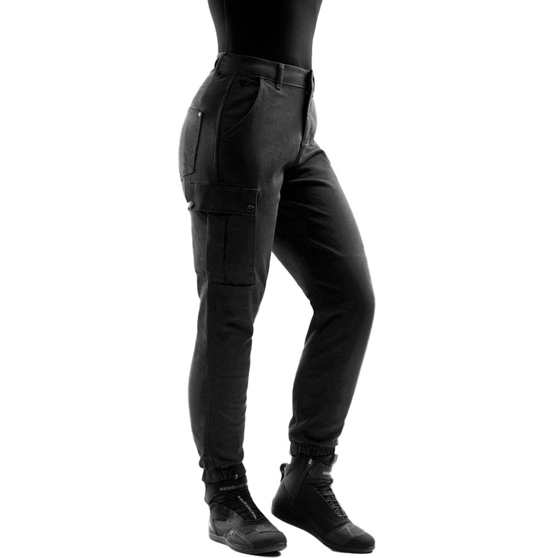 Rebelhorn Faster női rövidített motoros farmer fekete