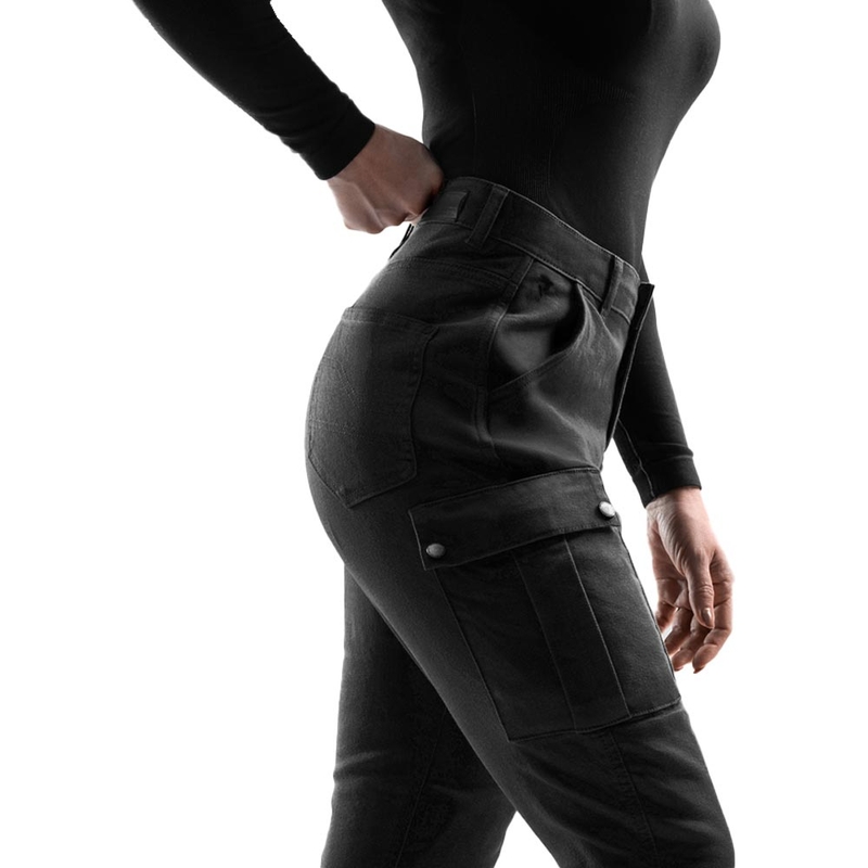 Rebelhorn Faster női rövidített motoros farmer fekete