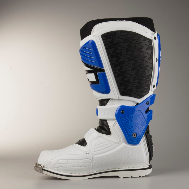 Motorkerékpár cipő AXO A2 fehér-kék akció kiárusítás