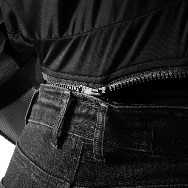 Rebelhorn Classic Monolayer női motoros farmer koptatott fekete