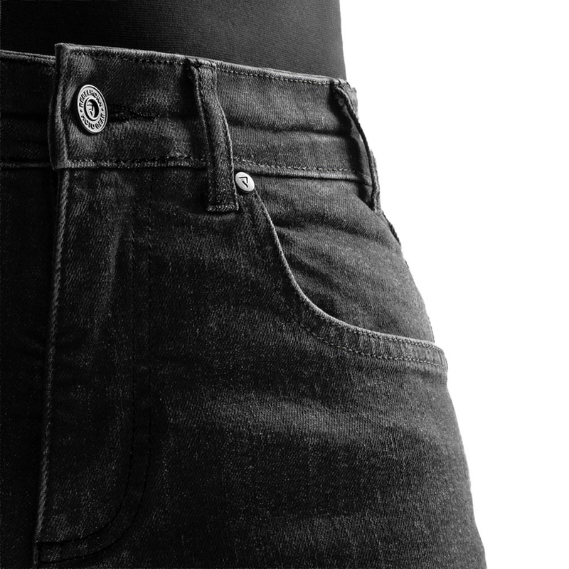 Rebelhorn Classic Monolayer női motoros farmer koptatott fekete