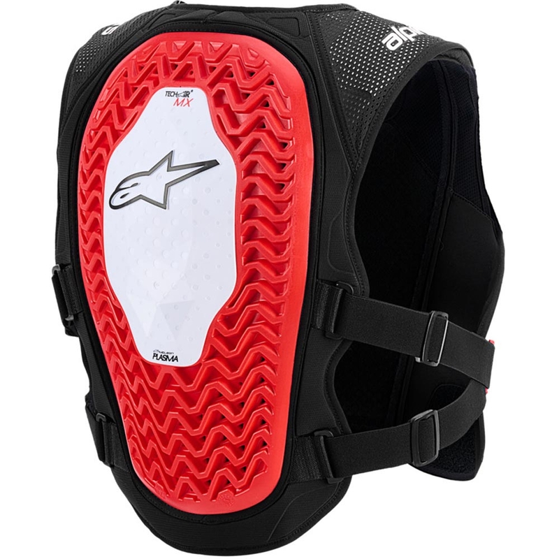 Alpinestars TECH‑AIR® MX PLASMA rendszerű légzsákos mellény fehér‑fekete‑piros