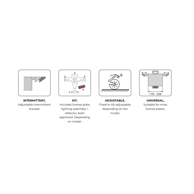 Adjustable license support PUIG fekete
