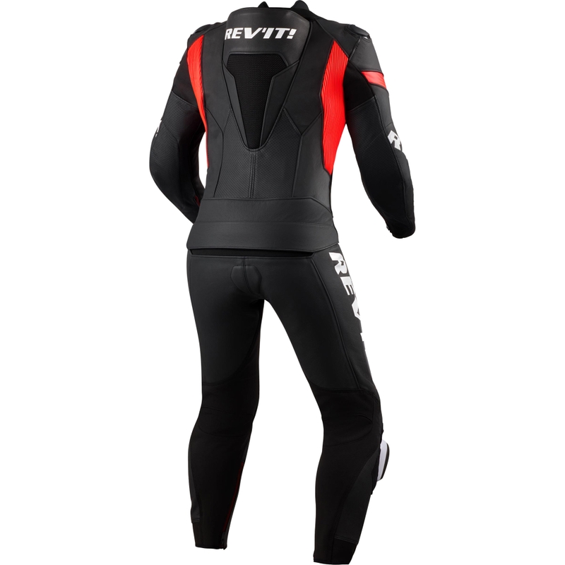 Revit Argon 3 motoros kétrészes overál fekete-fluo piros
