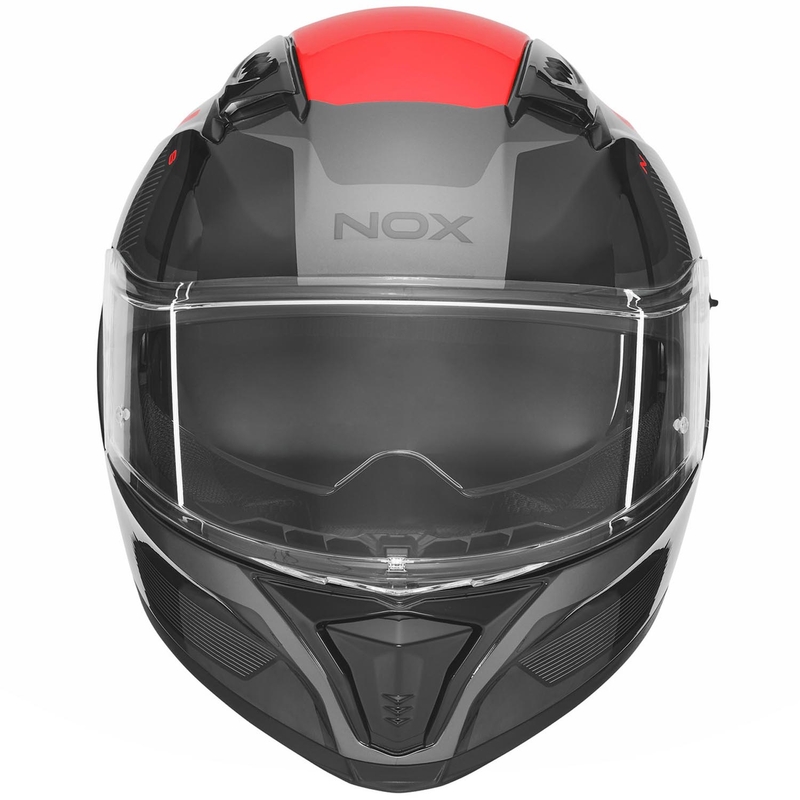 NOX N402 Mentor zárt motoros bukósisak fekete-piros