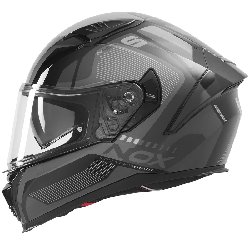 NOX N402 Mentor zárt motoros bukósisak fekete-ezüst
