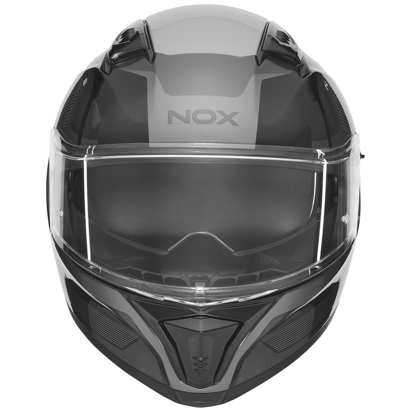 NOX N402 Mentor zárt motoros bukósisak fekete-ezüst