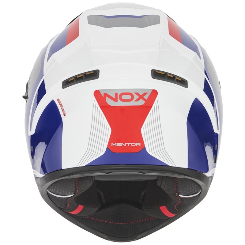 NOX N402 Mentor zárt motoros bukósisak fehér-kék-piros