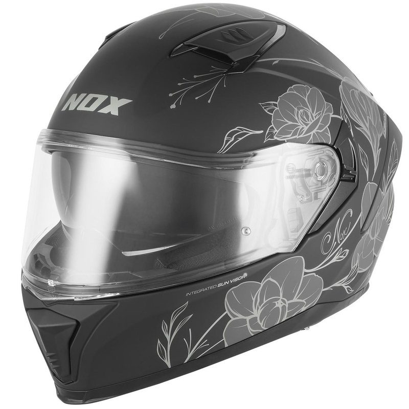 NOX N402 Spring zárt motoros bukósisak matt fekete-ezüst